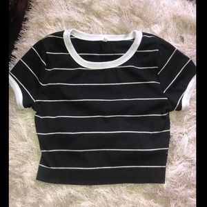 Striped crop top.